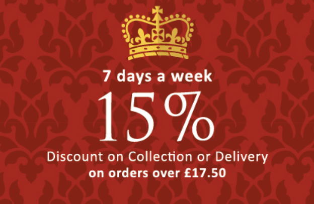 15% off all orders over £17.50