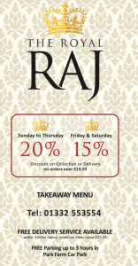 Royal Raj discounts-on-all-take-away offers